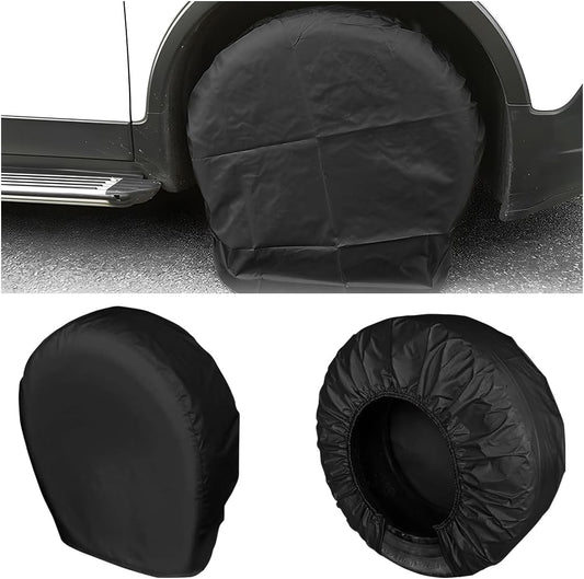 Housse de roue de secours — protection UV, anti-poussière, résistant à l'eau, 4 Pièces, noir